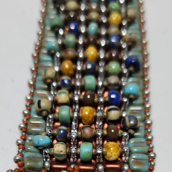Native Handmade Multi Stone Beaded Bracelet - Picture 3 of 5